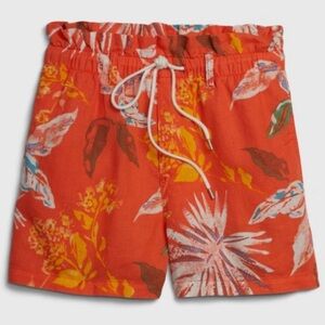 NWT Gap Linen Blend Paperbag Pull-on Shorts XS